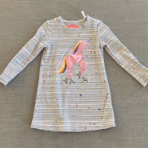 Joules Long Sleeve Rollerskating Unicorn Dress
